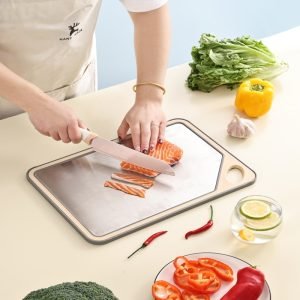 Lembaran Pemotong Plastik Keluli Tahan Karat Dua Muka 10x15 Borong untuk Daging dan Sayur 8108 -
