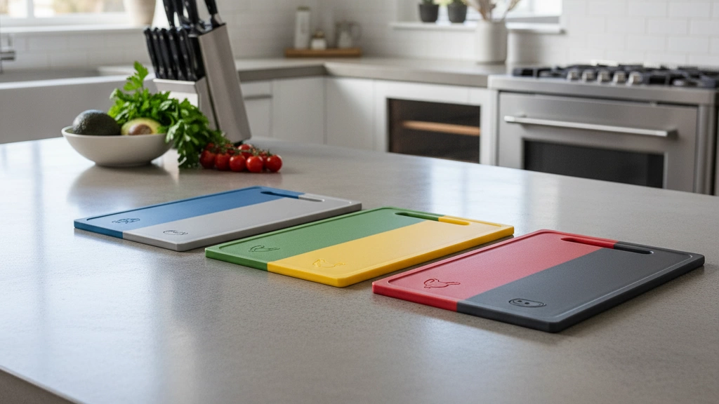 Taglieri a doppia tonalità codificati per colore